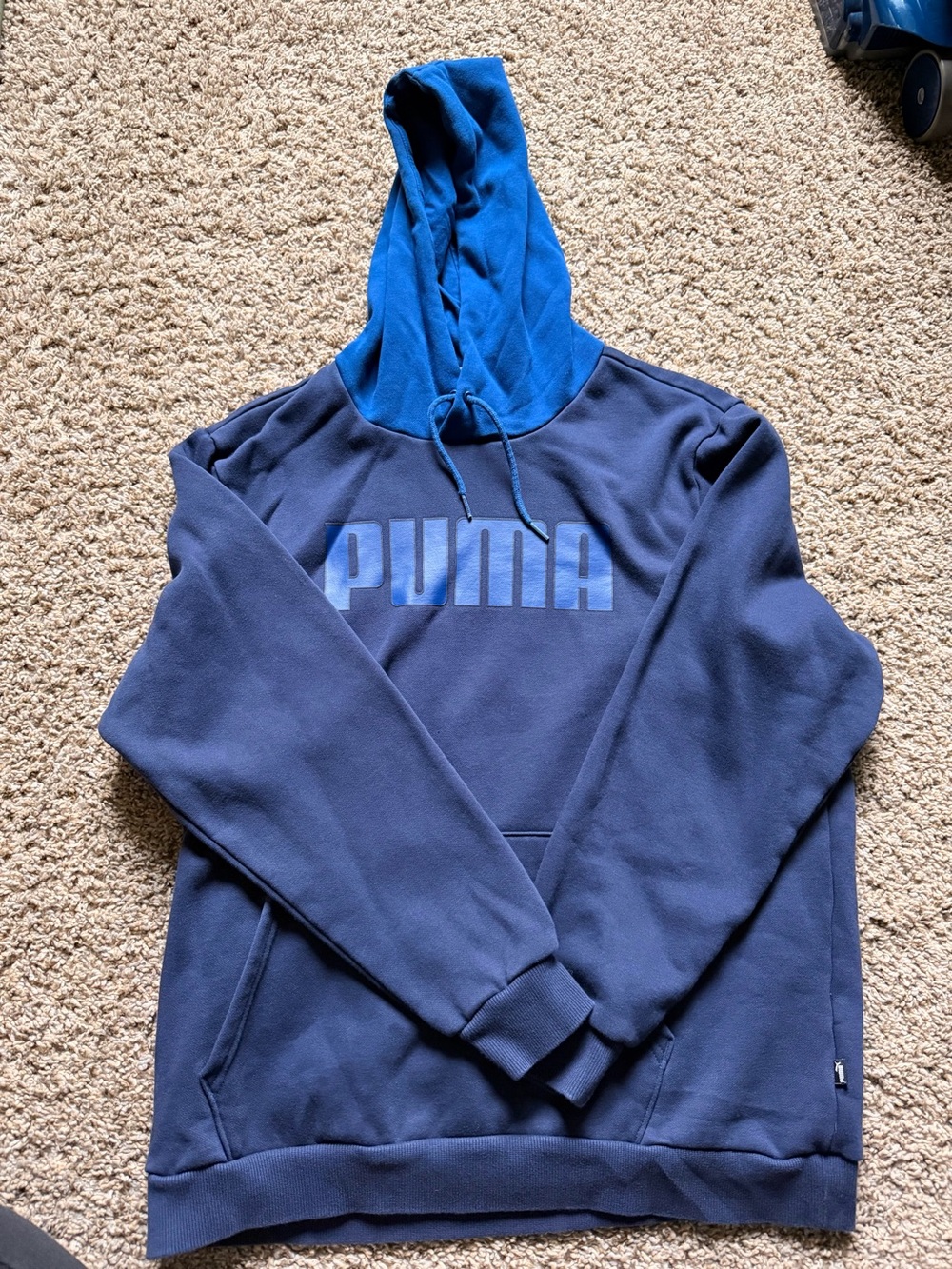 Puma Womens Blue Hooded Sweatshirt - Classic Logo Pullover